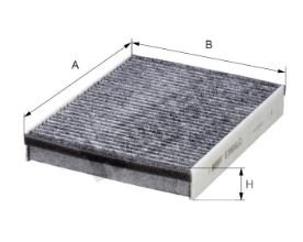 Фильтр салонный Hengst E3905LC (CUK 25 007) FORD C-Max II, Grand C-Max 09/10-, Focus III угольный