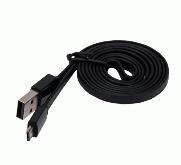Кабель micro USB Continent 1м, черный плоский QCU-5102BK (box2)