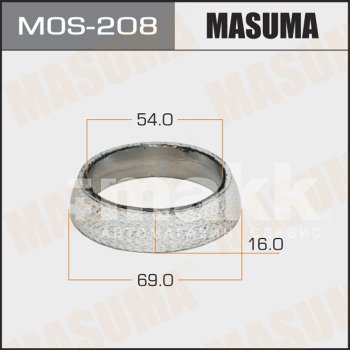 Кольцо глушителя Toyota Allion Camry Avensis Opa металлоасбестовое 54*69*16 MoS-208 Masuma