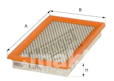 Фильтр воздушный Hengst E521L (C 2420) Nissan Cube, Note, Qashqai, Tiida