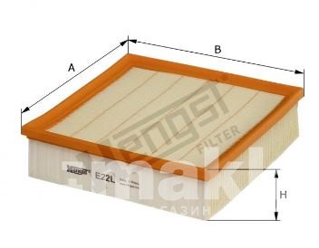 Фильтр воздушный Hengst E22L (C 22 117) ВАЗ-2110, Lada 2107, 2108, Kalina, Niva, Audi 100,Volkswagen