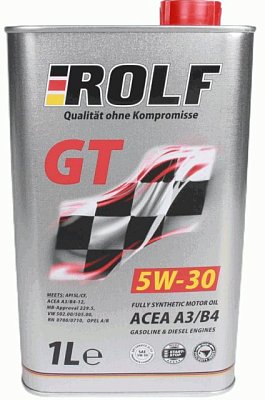 Масло моторное ROLF GT синт. 5W30    1л ACEA A3/B4  железо
