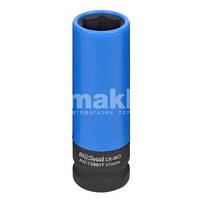 Головка ударная 1/2" удлиненная тонкостенная 17мм AV-Steel  AV-729017