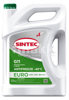 Антифриз  Sintec Euro (-45) 10кг G11 (зеленый)