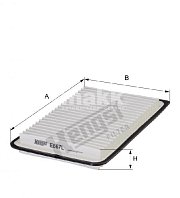 Фильтр воздушный Hengst E667L (C 3220,  A-472) Mazda 2, 3