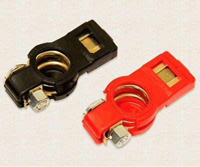 Клеммы аккумуляторные стальные в пластиковом корпусе КЛ036 Япония (2 шт)