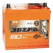 Аккумуляторная батарея 80 ЗВЕРЬ Азия EFB (85D23L) о/п