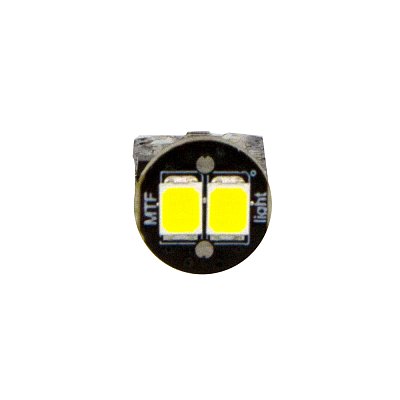 Автолампа W5W 12V T10 3Вт 89Om, 5000К (2шт) белый свет CAN-BUS MTF