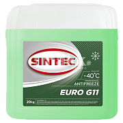 Антифриз  Sintec Euro (-40) 20кг G11 ( зеленый) Акция 20кг по цене 16кг