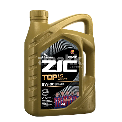 Масло моторное ZIC TOP LS 5W30 C3 синтетическое 4л API SN ACEA C3
