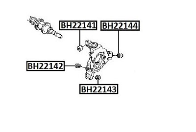 Сайлентблок Nissan Teana J32-33 Infiniti FX35 в цапфу BH22129 JIKIU