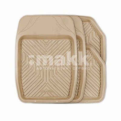 Коврики-ванночка 4 предмета Autoprofi Groove бежевый (TER-150 BE)
