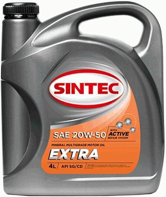 Масло моторное SINTEC EXTRA 2000 мин 20W50 SJ/CF 4л