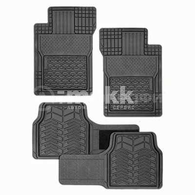 Коврики-ванночка 4 предмета вырезаемые Autoprofi черные (6ком/уп) FIX-520 BK