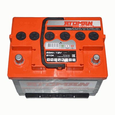 Аккумуляторная батарея 63 Ач ATOMAN п/п  24*17,5*19