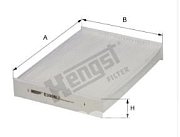 Фильтр салонный Hengst E3906LI (CU 25 012) Dacia Renault Lodgy Dokker