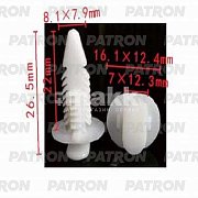 Клипса пластмассовая GM внутренняя отделка - двери P37-1176 Patron