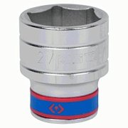 Головка торцевая стандартная шестигранная 1/2", 27 мм King Tony 433527M