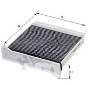 Фильтр салонный Hengst E1998LC (CUK 2231, AC-215EX, AC-305, AC-215E) Mitsubishi Grandis угольный