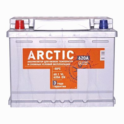 Аккумуляторная батарея 60 Ач Титан Arctic Silver п/п  24,2*17,5*19