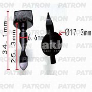 Клипса пластмассовая Audi, Seat, Skoda, VW бампер P37-0322 Patron
