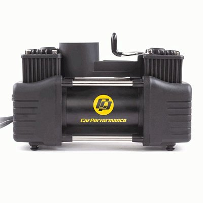 Компрессор  50л/мин 200W 12V металлический двухпоршневой, в компл 3 насадки Car Performance CP-50