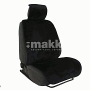 Накидка на сиденье черная GS искусственный мех короткий ворс 1шт