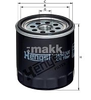 Фильтр масляный Hengst H840W (W 920/82) BOBCAT, CASE, ISUZU