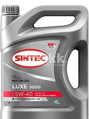 Масло моторное SINTEC Luxe 5000 п/с 5W40 SL/CF А3/В4 5л Акция 5л по цене 4л 
