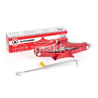 Домкрат ромб 1т Autoprofi  с резин.опор.частью (350мм) DV-10R