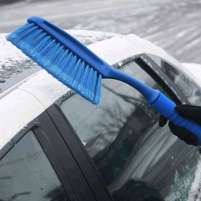 Щетка для снега Kolibriya со скреб. 41см Cristal-4 синий Crl-5390