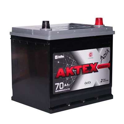 Аккумуляторная батарея 70 Ач Актех Standart Asia (75D23L) о/п 23,2*17,5*22,5