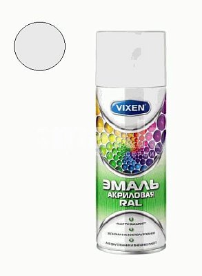 Краска-спрей VIXEN эмаль акриловая сигнальный белый 520мл (RAL9003) VX39003