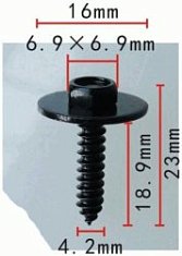 Саморез 4*16 с прессшайбой D4*16мм Н-2040