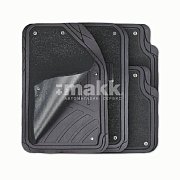 Коврики в салон универсальные отстегивающиеся ПВХ ковролин Autoprofi (4пр) черные 4шт/уп MAT-420 BK