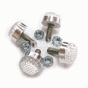 Болты крепления номера удлиненные 19ББ серебро в уп 4шт 