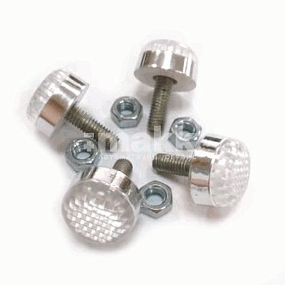 Болты крепления номера удлиненные 19ББ серебро в уп 4шт 