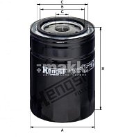 Фильтр масляный Hengst H17W01 (W 940) EICHER, HURTH MARINE TRANSMISSION, KOEDEL & BOEHM