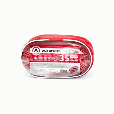 Трос  3,5т  5м буксировочный ленточный в сумке 2 крюка Autoprofi 50шт/уп TRL-35/1