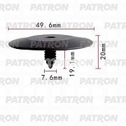 Клипса пластмассовая GM бампер, капот P37-0667 Patron