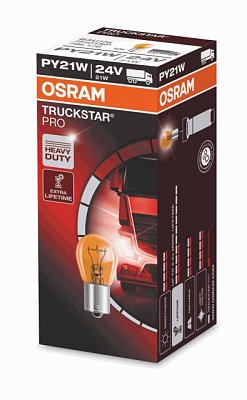 Автолампа PY21W 24V OSRAM 7510TSP BAU15s оранжевая