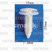 Клипса пластмассовая Chevrolet, Chrysler, Daewoo, Ford, GM, Opel внутр.отд. P37-0395 Patron