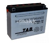 Мото аккумулятор TAB 12В 16А (YB16AL-A2) о/п д*ш*в 20,5*7,2*16,4 см (51616)