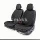 Накидки на сиденье Car Performance передние 2 шт  fiberflax черн/серые 5шт/уп CUS-1052 BK/GY
