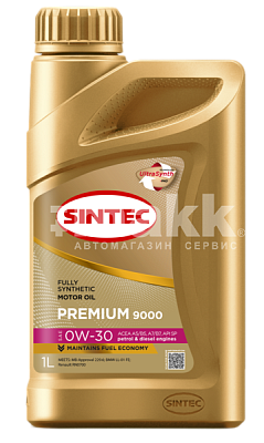 Масло моторное SINTEC PREMIUM 9000 синт 0W30 API SP ACEA A5/B5 1л