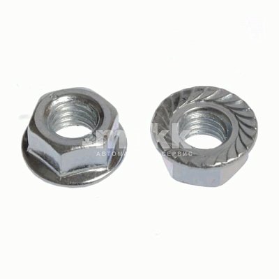 Гайка с фланцем М10 DIN 6923 цинк