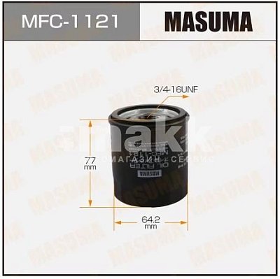 Фильтр масляный Masuma MFC-1121 (W 68/3,  C-110, C-106) Toyota Avensis, Camry, Carina E, Corolla