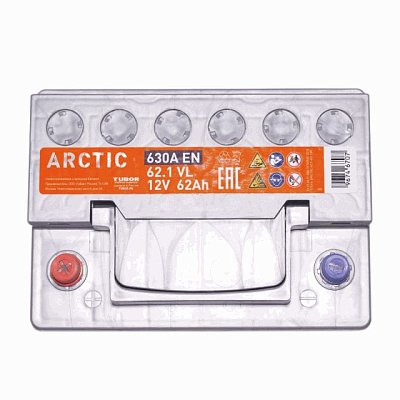 Аккумуляторная батарея 62 Ач Титан Arctic Silver п/п  24,2*17,5*19