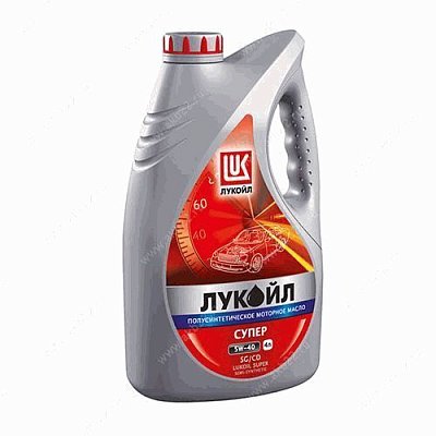 Масло моторное Лукойл Супер SAE 5W40  (SG/CD) (п/синт.)  4 л  