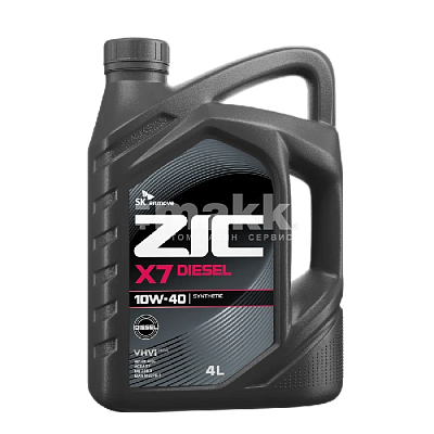 Масло моторное ZIC X7 Diesel 10W40 синтетическое 4л